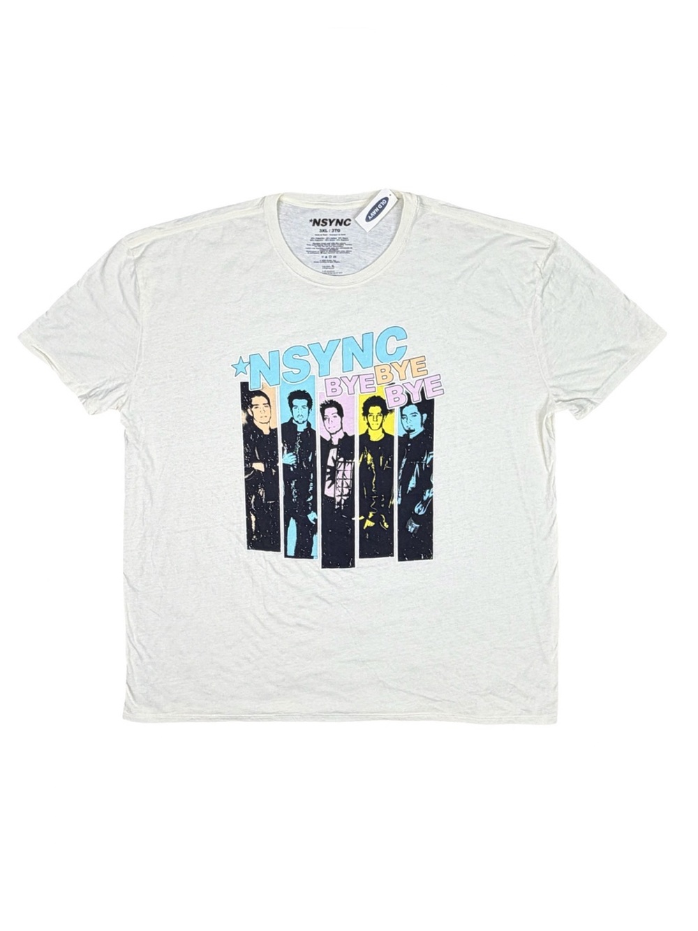 Old Navy N’SYNC Bye Bye Bye Crew Neck Tee - Size 3XL - Cream